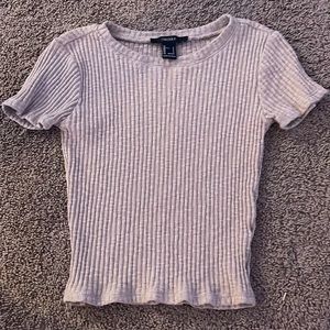 Forever 21 beige cropped tee